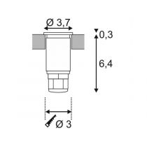 SLV Zapuštěné podlahové svietidlo DASAR LED MINI, kruhové, nerezová ocel 316, 2 W, 3000K, 12–24 V, IP67 (233540) #3