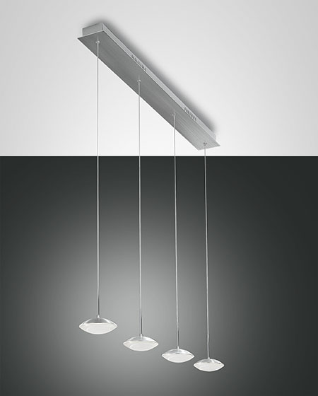FABAS HALE SUSPENSION LAMP 4 LIGHTS ALUMINUM (3255-49-212)