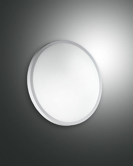 FABAS PLAZA WALL LAMP WHITE D.21 IP41 (2866-23-102)