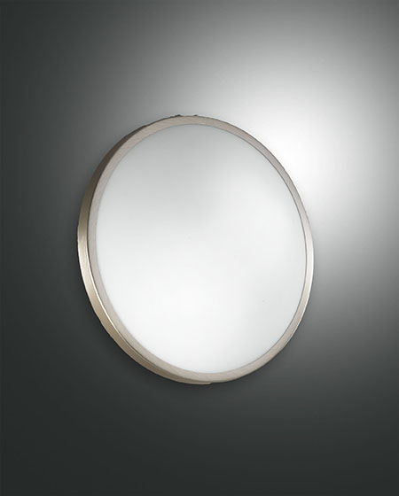 FABAS PLAZA WALL LAMP SAT.NICKEL D.21 IP41 (2866-23-178)